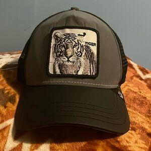 Goorin Bros The Farm Reflective Collection SnapBack Trucker Hat White Tiger
